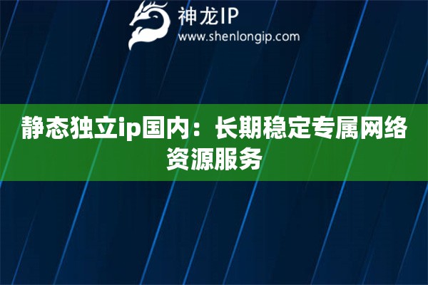 靜態(tài)獨立ip國內：長期穩(wěn)定專屬網絡資源服務
