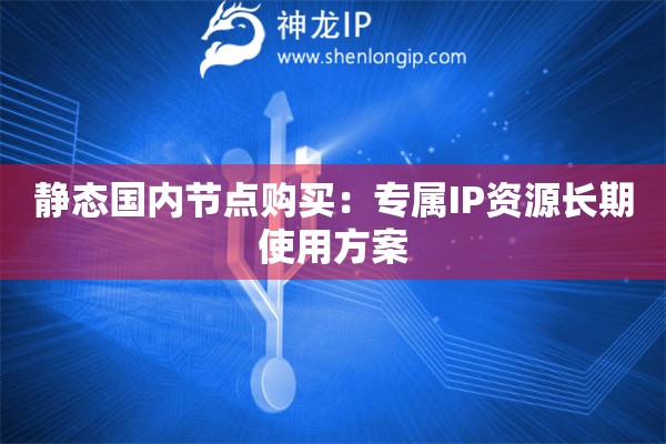 靜態(tài)國內節(jié)點購買：專屬IP資源長期使用方案