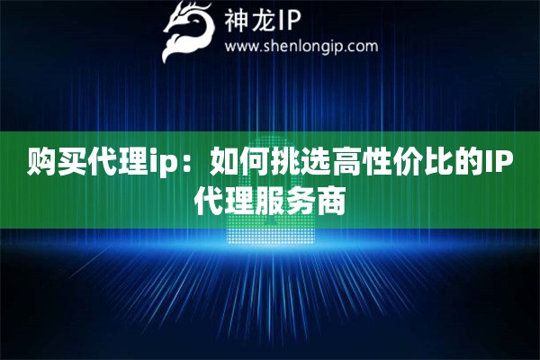 購買代理ip：如何挑選高性價比的IP代理服務(wù)商