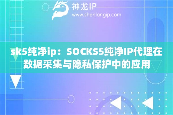 sk5純凈ip：SOCKS5純凈IP代理在數(shù)據(jù)采集與隱私保護(hù)中的應(yīng)用