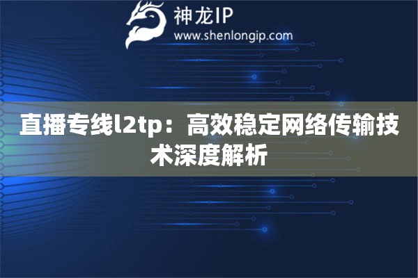 直播專線l2tp：高效穩(wěn)定網(wǎng)絡(luò)傳輸技術(shù)深度解析