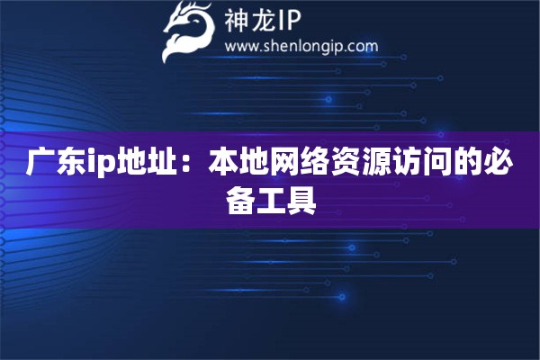 廣東ip地址：本地網(wǎng)絡(luò)資源訪問(wèn)的必備工具