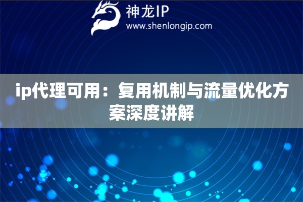 ip代理可用：復用機制與流量優化方案深度講解