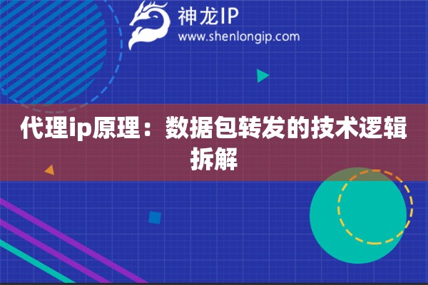 代理ip原理：數(shù)據(jù)包轉(zhuǎn)發(fā)的技術(shù)邏輯拆解