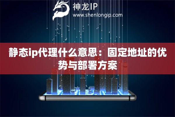 靜態ip代理什么意思：固定地址的優勢與部署方案