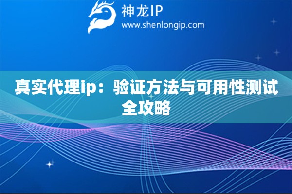 真實代理ip：驗證方法與可用性測試全攻略