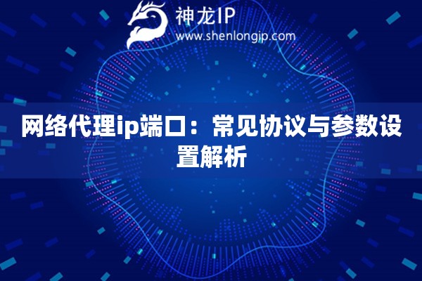 網絡代理ip端口：常見協議與參數設置解析