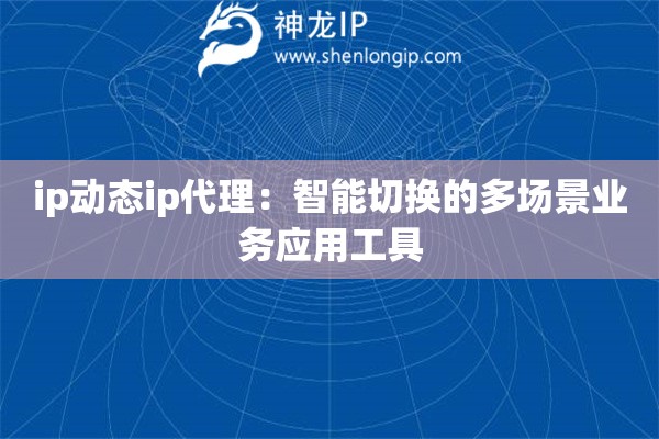 ip動態ip代理：智能切換的多場景業務應用工具