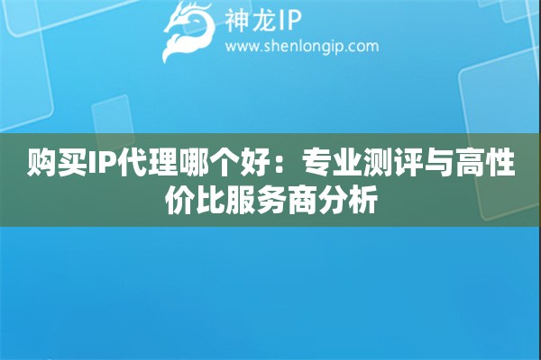 購買IP代理哪個好：專業測評與高性價比服務商分析