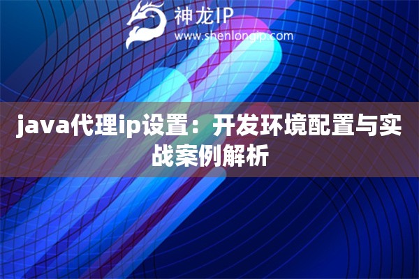 java代理ip設置：開發環境配置與實戰案例解析