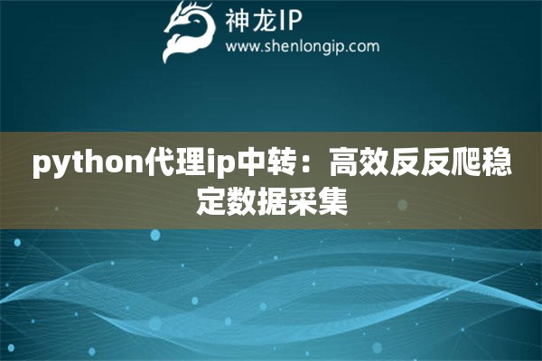 python代理ip中轉(zhuǎn)：高效反反爬穩(wěn)定數(shù)據(jù)采集