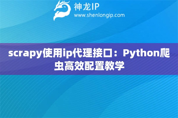 scrapy使用ip代理接口：Python爬蟲高效配置教學