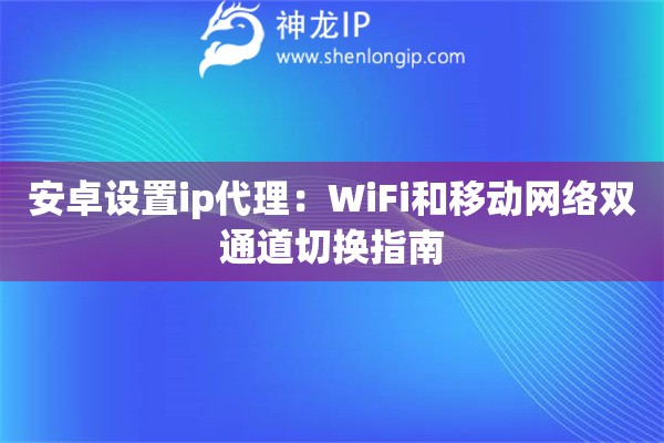 安卓設置ip代理：WiFi和移動網絡雙通道切換指南