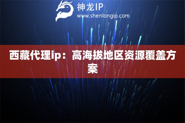 西藏代理ip：高海拔地區資源覆蓋方案