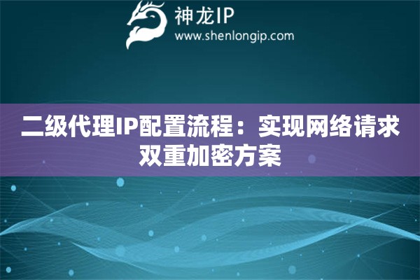二級代理IP配置流程：實現網絡請求雙重加密方案