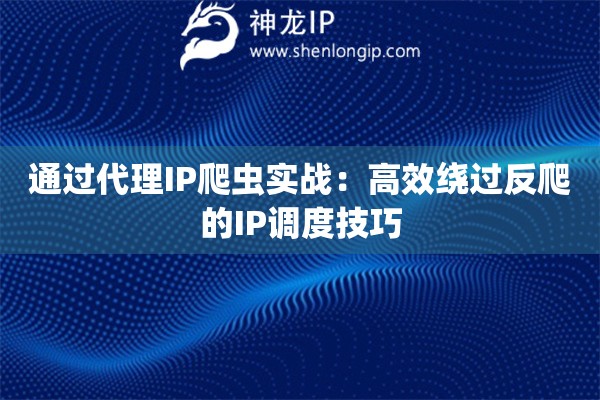 通過代理IP爬蟲實戰：高效繞過反爬的IP調度技巧
