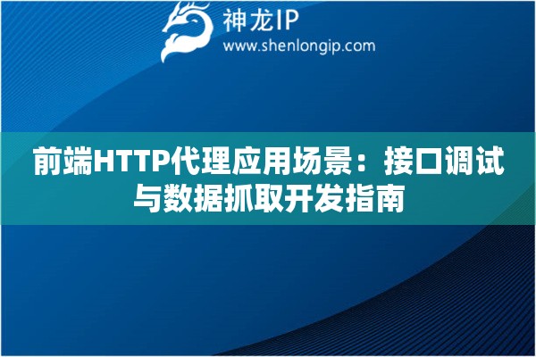 前端HTTP代理應用場景：接口調試與數據抓取開發指南