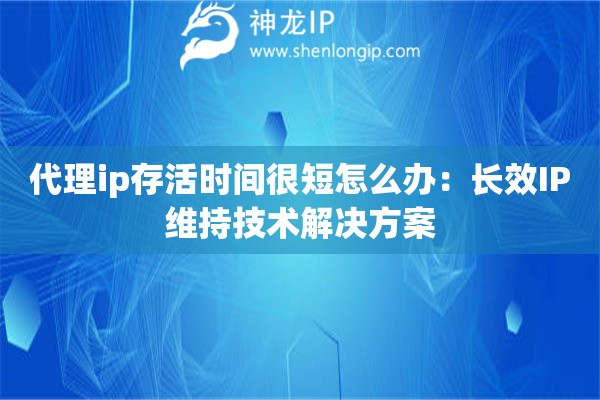 代理ip存活時間很短怎么辦：長效IP維持技術解決方案