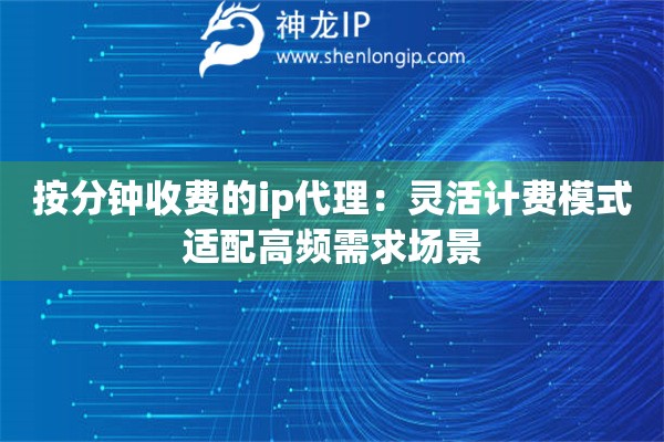 按分鐘收費的ip代理：靈活計費模式適配高頻需求場景