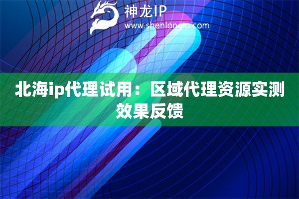 北海ip代理試用：區域代理資源實測效果反饋