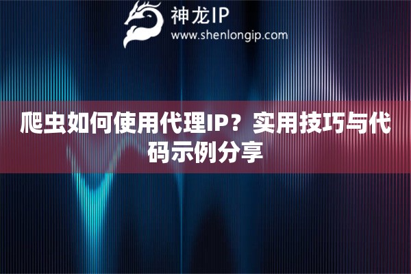 爬蟲如何使用代理IP？實用技巧與代碼示例分享