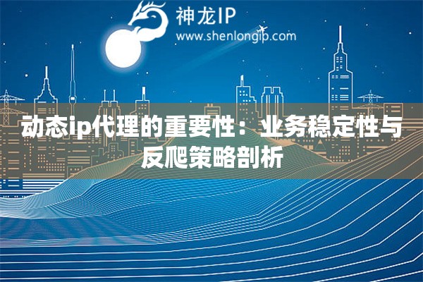 動態ip代理的重要性：業務穩定性與反爬策略剖析