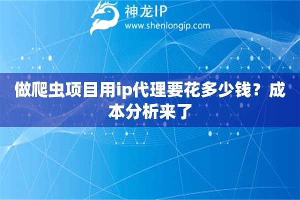 做爬蟲項目用ip代理要花多少錢？成本分析來了