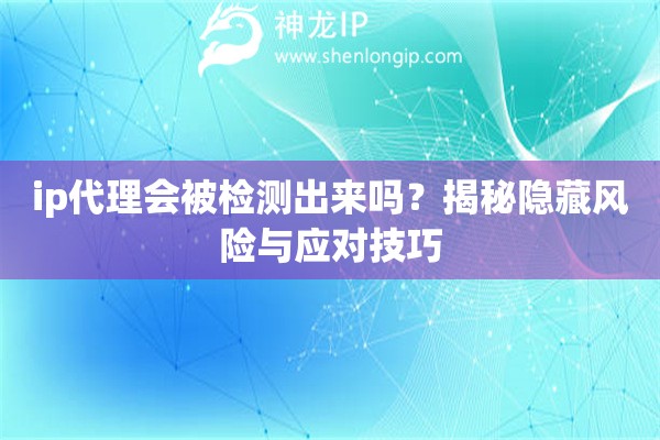 ip代理會被檢測出來嗎？揭秘隱藏風險與應對技巧