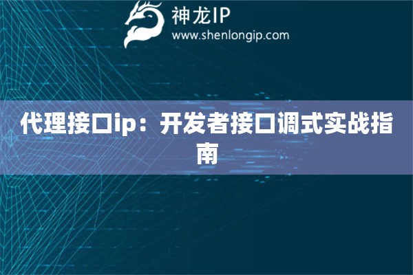 代理接口ip：開發者接口調式實戰指南