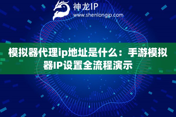 模擬器代理ip地址是什么：手游模擬器IP設(shè)置全流程演示