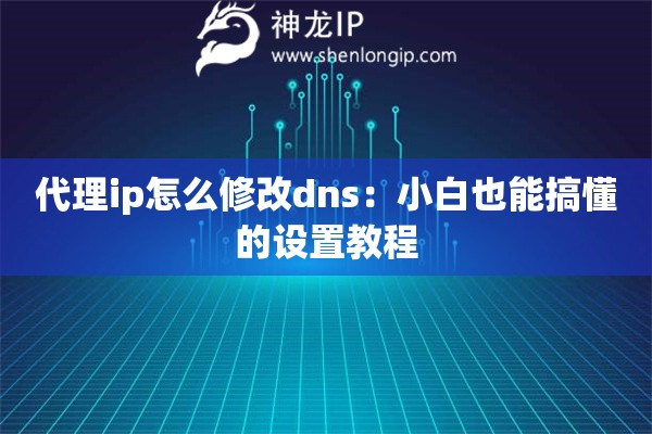 代理ip怎么修改dns：小白也能搞懂的設置教程