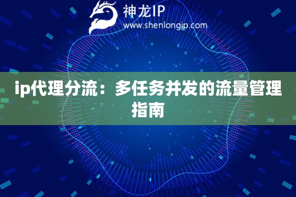 ip代理分流：多任務并發的流量管理指南