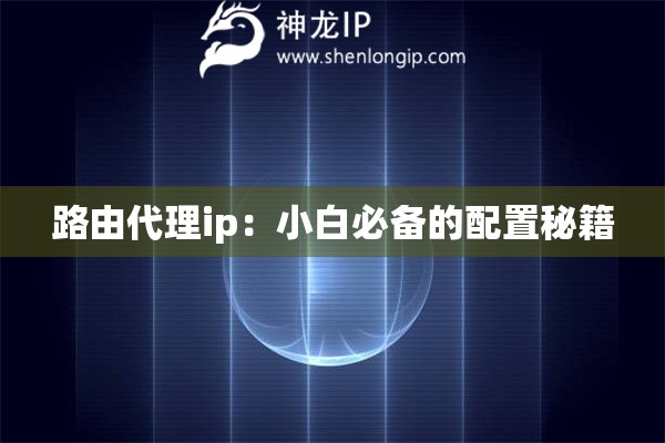 路由代理ip：小白必備的配置秘籍