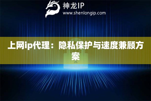 上網ip代理：隱私保護與速度兼顧方案