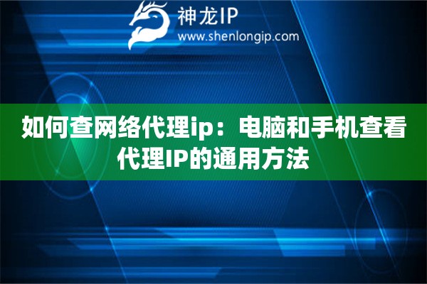 如何查網(wǎng)絡代理ip：電腦和手機查看代理IP的通用方法