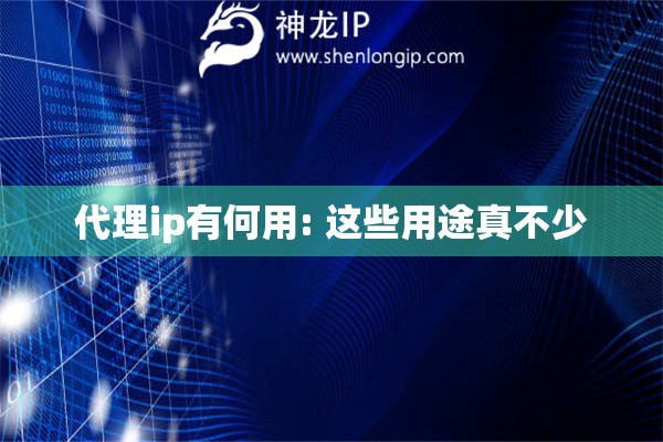 代理ip有何用: 這些用途真不少