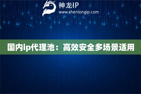 國(guó)內(nèi)ip代理池：高效安全多場(chǎng)景適用