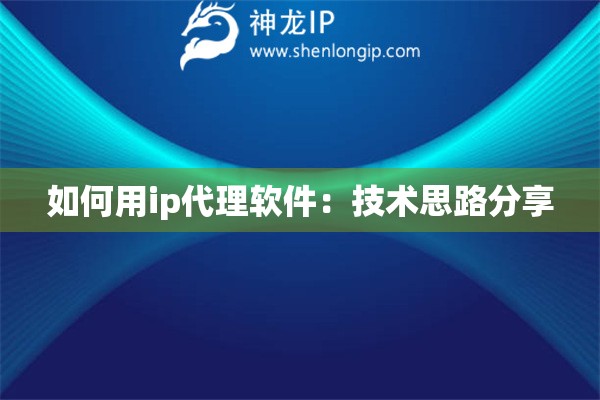 如何用ip代理軟件：技術(shù)思路分享