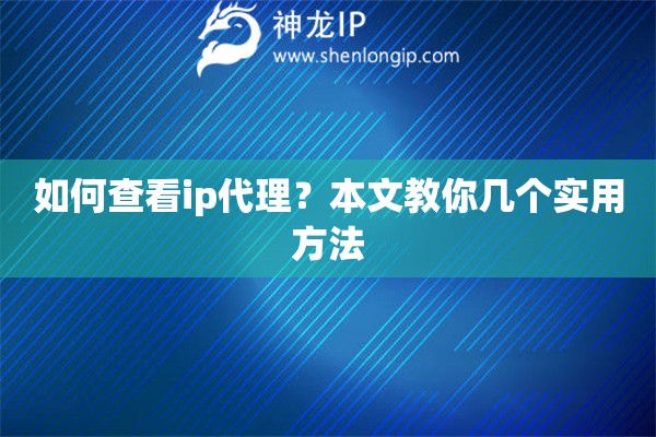 如何查看ip代理？本文教你幾個(gè)實(shí)用方法