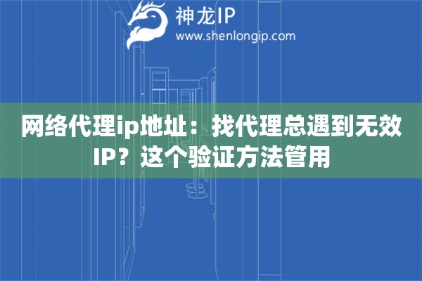 網絡代理ip地址：找代理總遇到無效IP？這個驗證方法管用