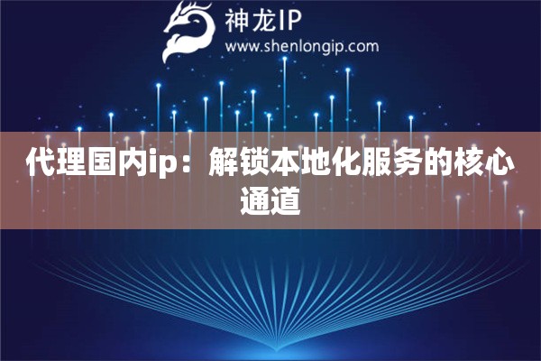 代理國內ip：解鎖本地化服務的核心通道
