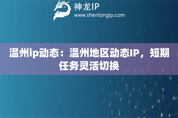 溫州ip動態：溫州地區動態IP，短期任務靈活切換