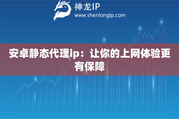 安卓靜態代理ip：讓你的上網體驗更有保障