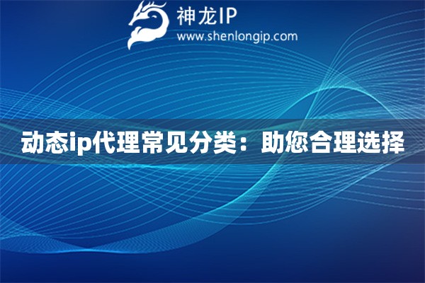 動態ip代理常見分類：助您合理選擇