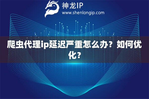 爬蟲代理ip延遲嚴重怎么辦？如何優(yōu)化？
