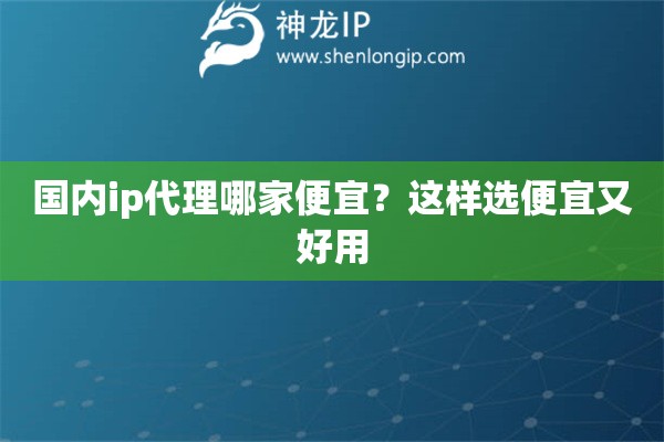 國內ip代理哪家便宜？這樣選便宜又好用