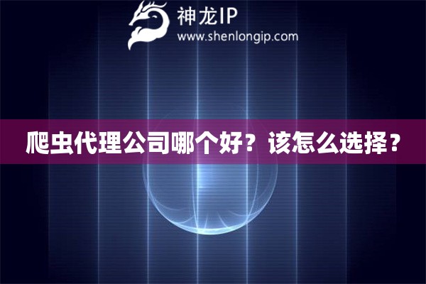 爬蟲代理公司哪個好？該怎么選擇？