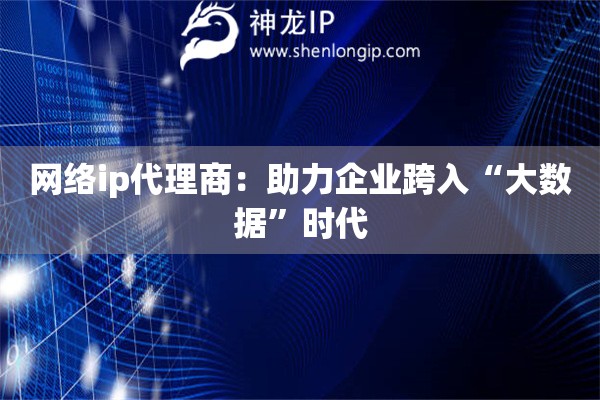 網絡ip代理商：助力企業(yè)跨入“大數據”時代