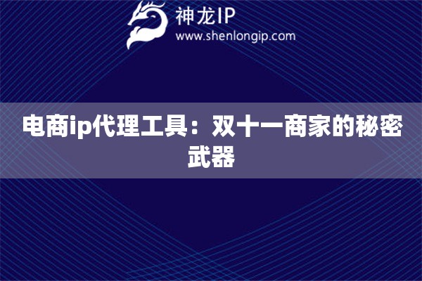 電商ip代理工具：雙十一商家的秘密武器