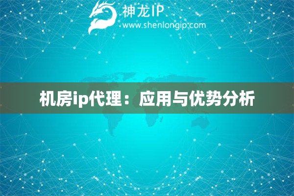 機房ip代理：應用與優勢分析